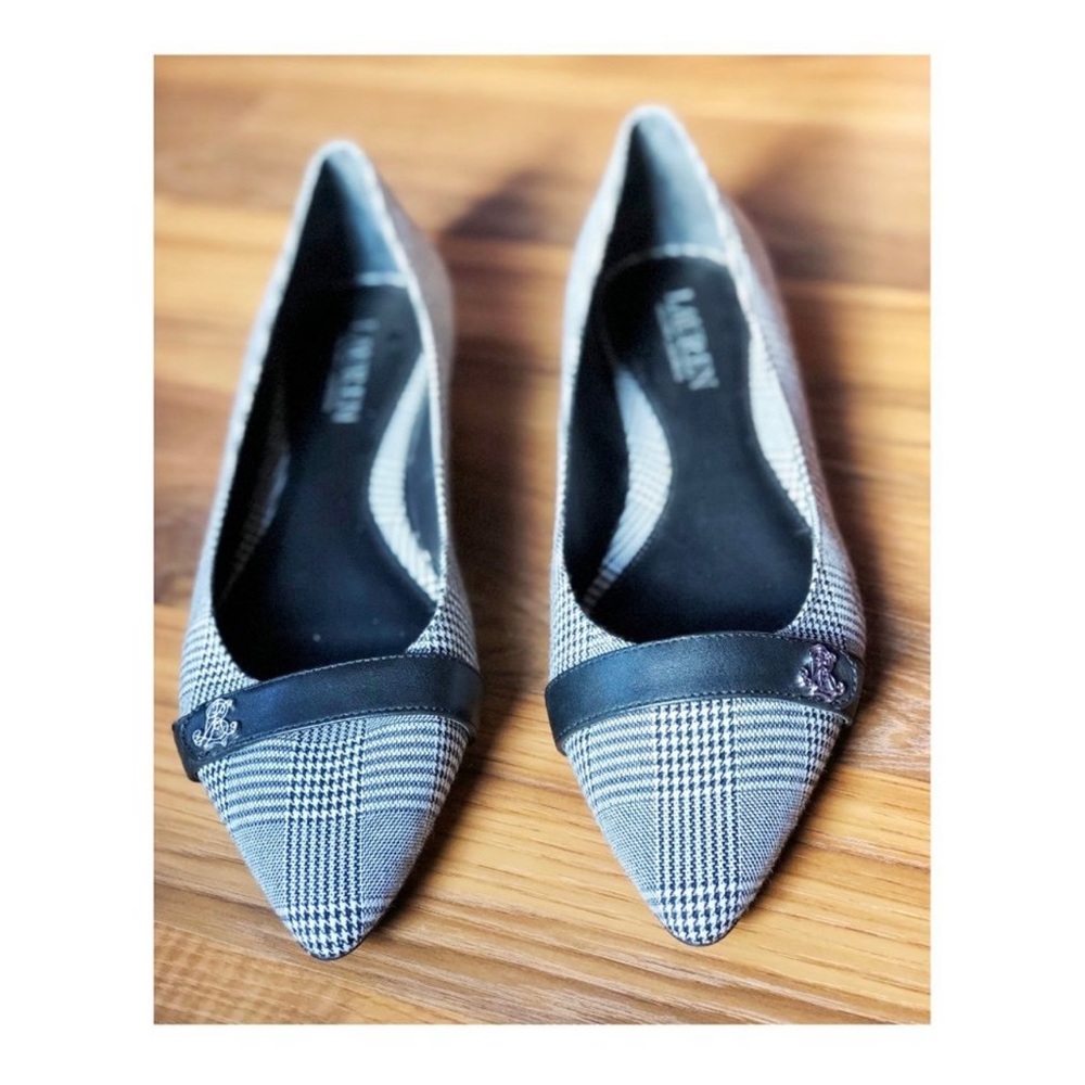 Lauren Ralph Lauren B&W Aminah Pointed Toe Flats